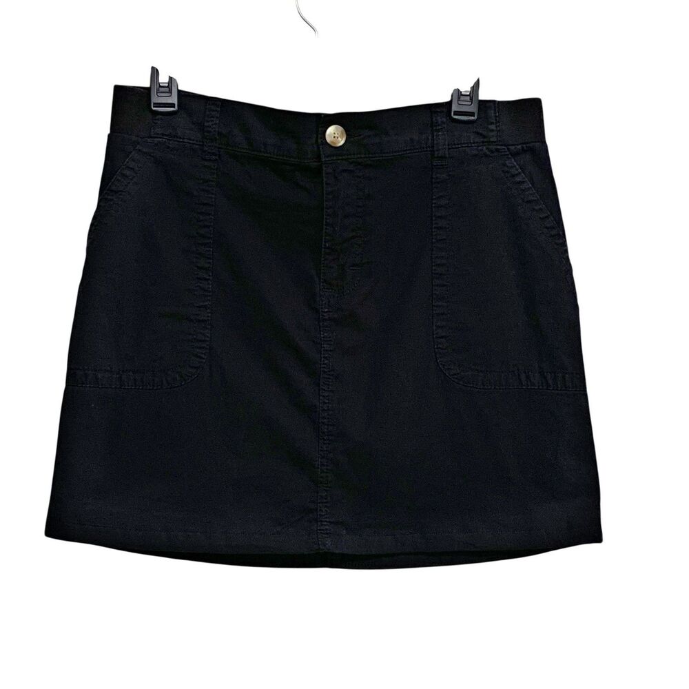 Lee Skort Cargo Womens Size 12 Black Mid-Rise Regular Fit Athletic